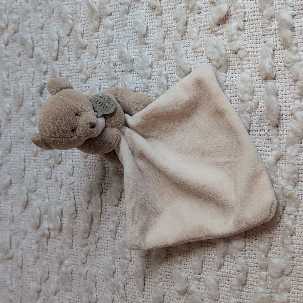 Doudou Et Compagnie Plush Teddy Bear with Blanket Ourson Mouchoir Paris